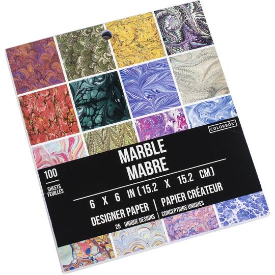 Colorbok® Marble Designer Paper Pad, 6" x 6"
